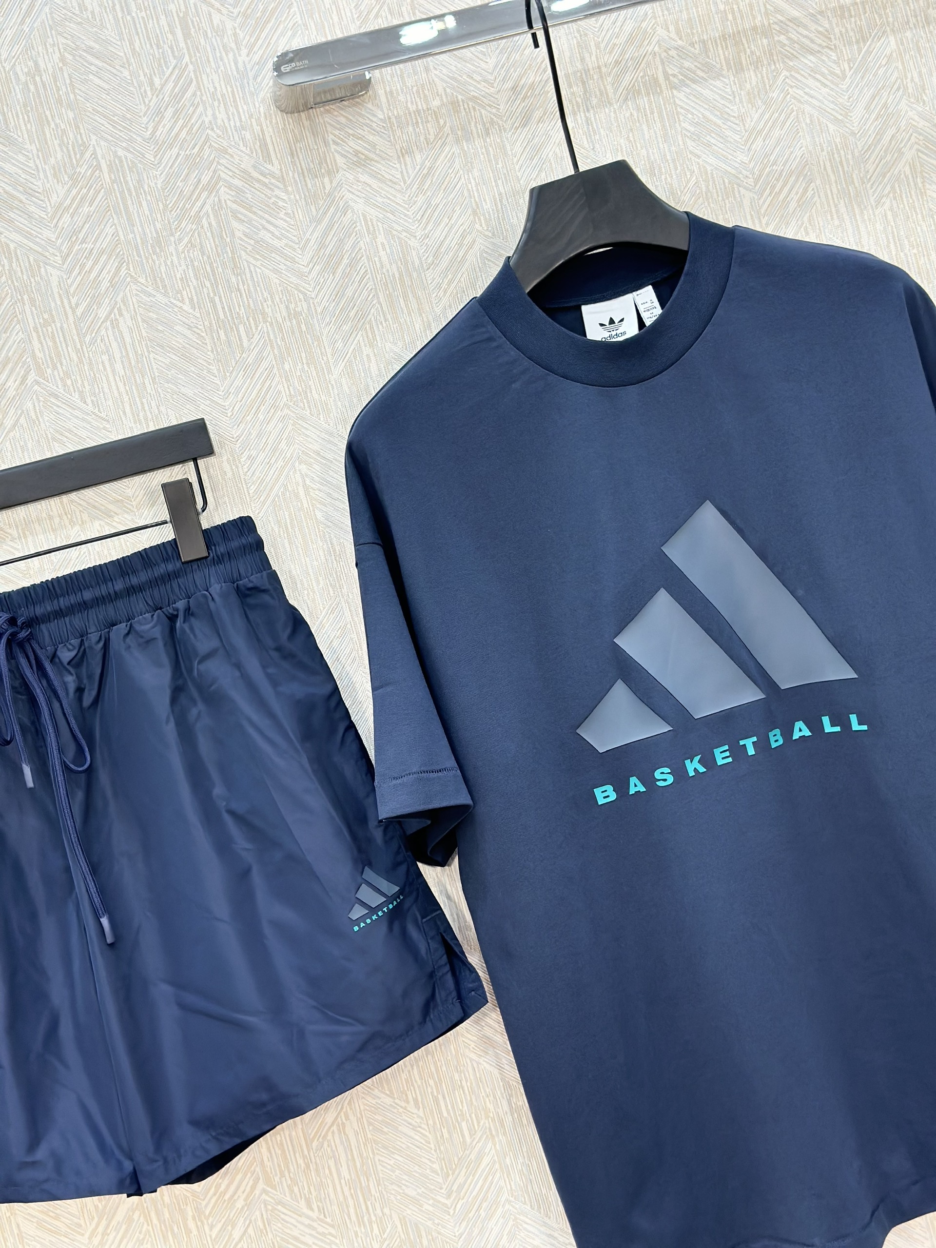 Bộ, Set hè Adidas Basketball logo 3 sọc basic Like Auth on web VTN